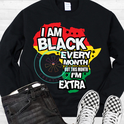 Black Every Month Graphic Sweatshirt